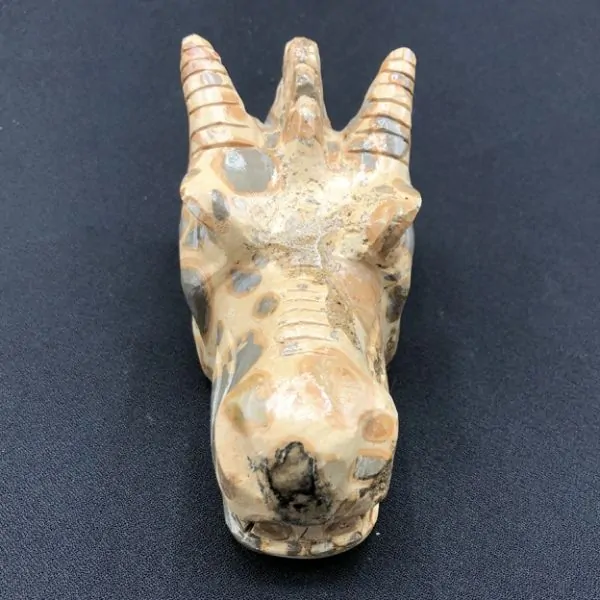 Tête de Dragon en Jaspe -5 | Dragons en Minéraux | Dans les yeux de Gaïa