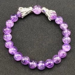 Bracelet Dragon Améthyste | Bracelets en Pierres | Dans les yeux de Gaïa