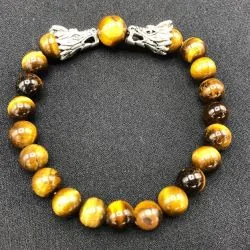 Bracelet Dragon Oeil de Tigre | Bracelets en Pierres | Dans les yeux de Gaïa