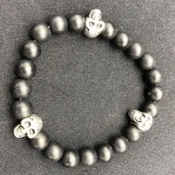 Bracelet Crânes Onyx