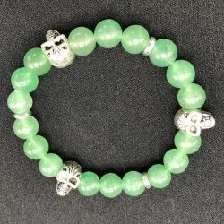 Bracelet Crânes Aventurine |Dans les Yeux de Gaïa