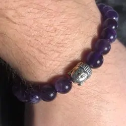Bracelet 3 Bouddha Améthyste