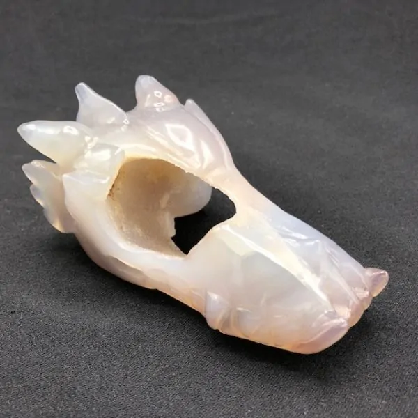 Tête de Dragon en Agate 34| Dragons en Minéraux | Dans les yeux de Gaïa