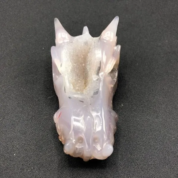 Tête de Dragon en Agate -30| Dragons en Minéraux | Dans les yeux de Gaïa
