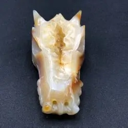 Tête de Dragon en Agate -20| Dragons en Minéraux | Dans les yeux de Gaïa