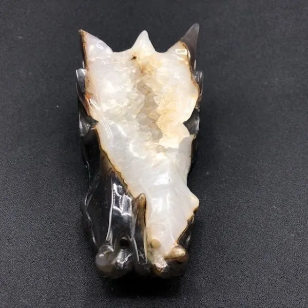Tête de Dragon en Agate -19| Dragons en Minéraux | Dans les yeux de Gaïa