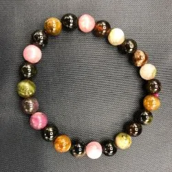 Bracelet Tourmaline melon d'eau 8mm - Minéraux | Dans les yeux de Gaïa