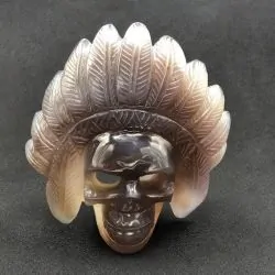 Crâne Indien Agate -1| Crânes de Cristal | Dans les yeux de Gaïa