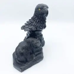 Aigle Ours Jade Nephrite Noir
