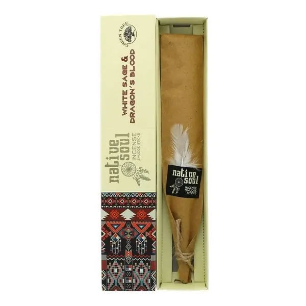 Encens Green Tree Native Soul Sauge Blanche & Sang de Dragon