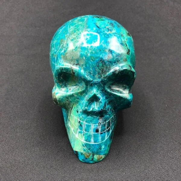 Crâne Chrysocolle - Crânes de Cristal | Dans les yeux de Gaïa