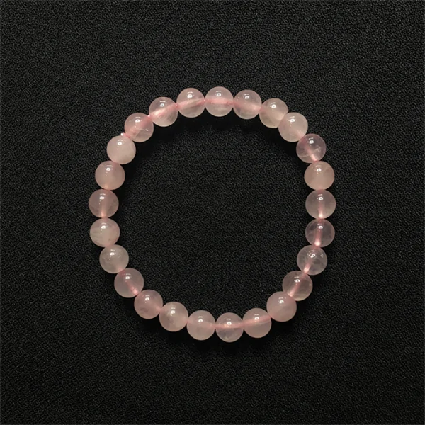 Bracelet Quartz rose Perles rondes taille enfant 6mm | Dans les yeux de Gaïa