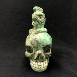 Crâne Oiseau Chamanique Chrysocolle | Crânes de Cristal | Dans les yeux de Gaïa
