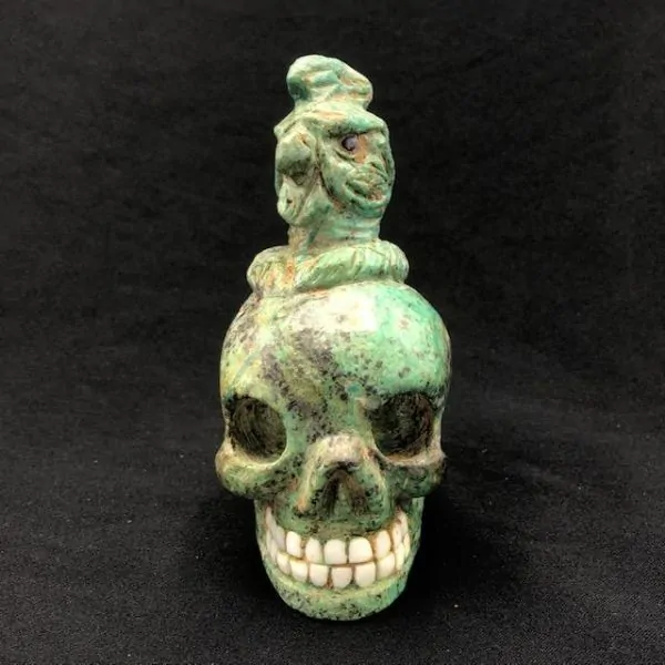 Crâne Oiseau Chamanique Chrysocolle | Crânes de Cristal | Dans les yeux de Gaïa