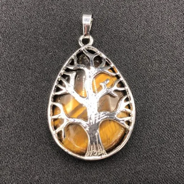 Pendentif Arbre de Vie Oeil de Tigre -2 | Dans les yeux de Gaïa