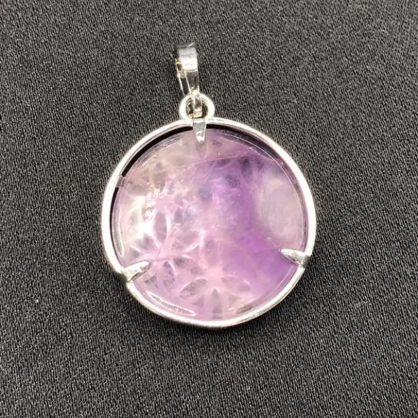 Pendentif Fleur de Vie Améthyste - Minéraux | Dans les yeux de Gaïa