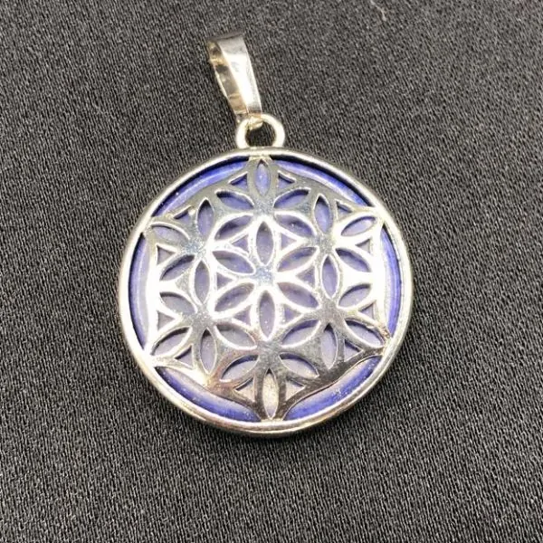 Pendentif Fleur de Vie Lapis Lazuli - Minéraux | Dans les yeux de Gaïa
