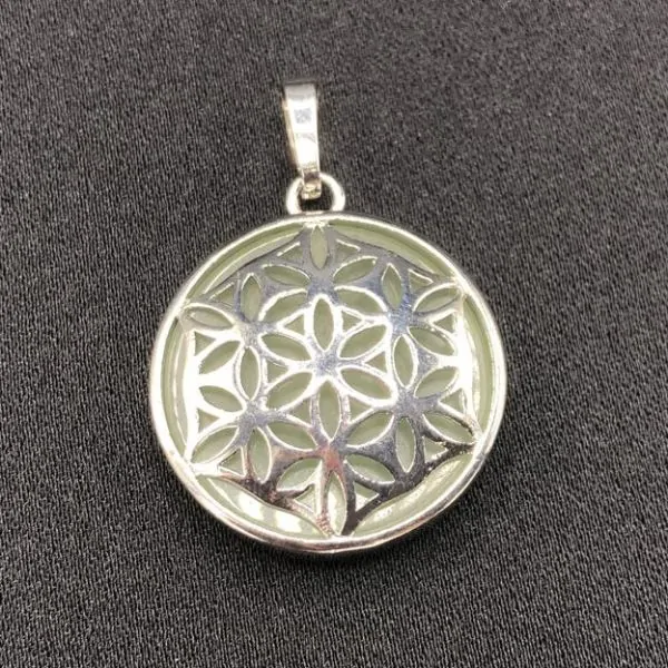 Pendentif Fleur de Vie Aventurine - Minéraux | Dans les yeux de Gaïa