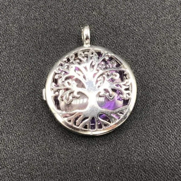 Pendentif Améthyste Arbre de Vie Fleur de Lotus | Dans les yeux de Gaïa