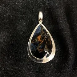 Pendentif en Pietersite serti en Argent 925 -14 | Dans les yeux de Gaïa