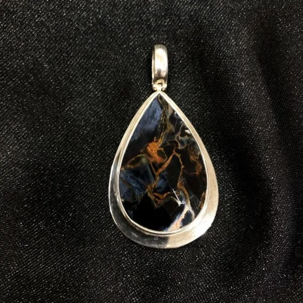 Pendentif en Pietersite serti en Argent 925 -14 | Dans les yeux de Gaïa