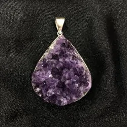 Pendentif Améthyste serti en Argent 925 -12 | Dans les yeux de Gaïa