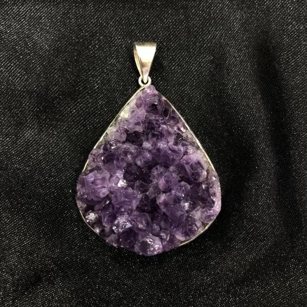 Pendentif Améthyste serti en Argent 925 -12 | Dans les yeux de Gaïa