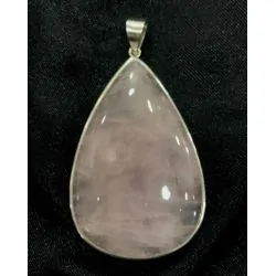 Pendentif en Quartz Rose serti en Argent 925 -1 | Dans les yeux de Gaïa
