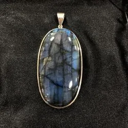 Pendentif Labradorite serti en Argent 925 -18 | Dans les yeux de Gaïa