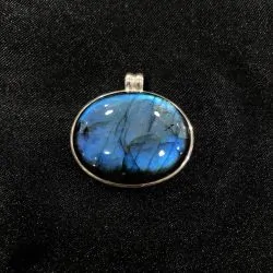 Pendentif Labradorite serti en Argent 925 -17 | Dans les yeux de Gaïa