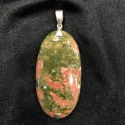 Pendentif Unakite en Argent 925 -1 | Dans les yeux de Gaïa