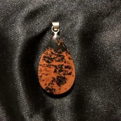 Pendentif Obsidienne Acajou -1| Pendentifs en Minéraux | Dans les yeux de Gaïa