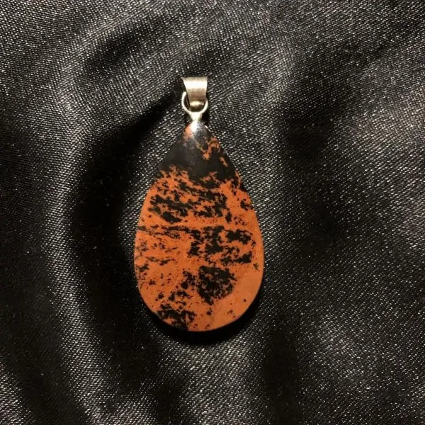Pendentif Obsidienne Acajou -1| Pendentifs en Minéraux | Dans les yeux de Gaïa