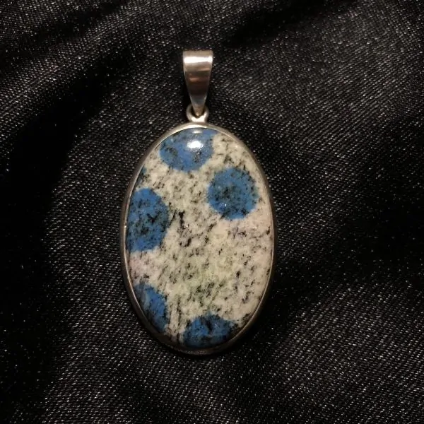 Pendentif Jaspe K2 serti en Argent 925 | Dans les Yeux de Gaia