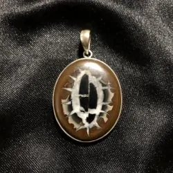 Pendentif Septaria serti en Argent 925 | Dans les Yeux de Gaia
