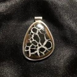 Pendentif Septaria serti en Argent 925 -1 | Dans les yeux de Gaïa