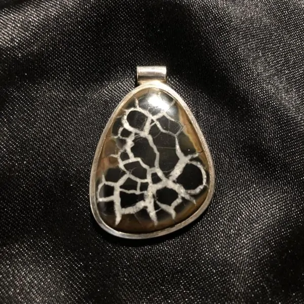 Pendentif Septaria serti en Argent 925 -1 | Dans les yeux de Gaïa