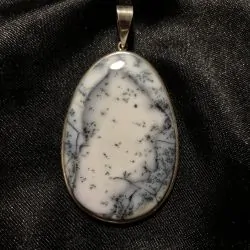 Pendentif en Agate Dendrite serti en Argent 925 | Dans les Yeux de Gaia
