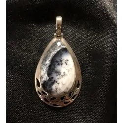 Pendentif en Agate Dendrite serti en Argent 925 -5 | Dans les yeux de Gaïa
