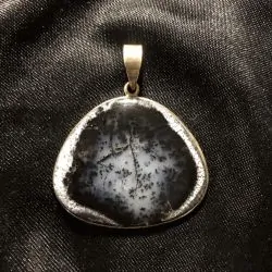 Pendentif en Agate Dendrite serti en Argent 925 -4 | Dans les yeux de Gaïa