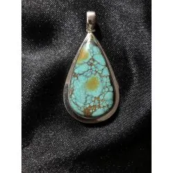 Pendentif Turquoise serti en Argent 925 -10 | Dans les yeux de Gaïa