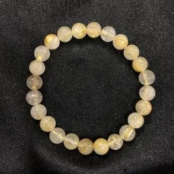 Bracelet Quartz Rutile 8mm | Bracelets en Pierres | Dans les yeux de Gaïa