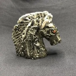 Tête de cheval en Pyrite -2| Pièces d’Exception | Dans les yeux de Gaïa