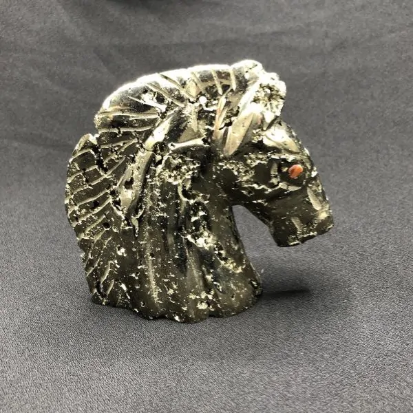 Tête de cheval en Pyrite -2| Pièces d’Exception | Dans les yeux de Gaïa