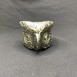 Tête Hibou en Pyrite | Pièces d’Exception | Dans les yeux de Gaïa