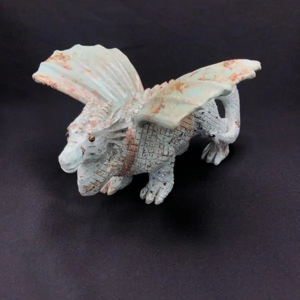 Dragon en Amazonite -3| Dragons en Minéraux | Dans les yeux de Gaïa