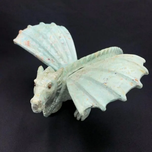 Dragon en Amazonite -2| Dragons en Minéraux | Dans les yeux de Gaïa
