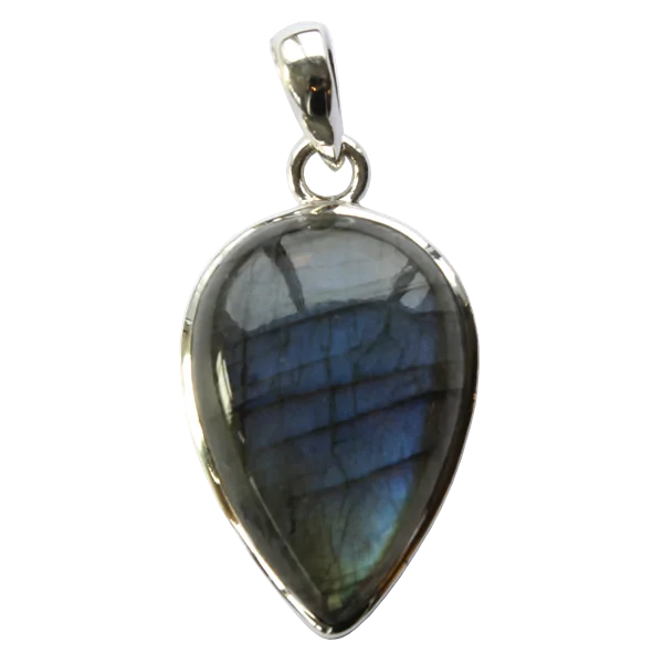 Pendentif argent goutte Labradorite - grand modèle