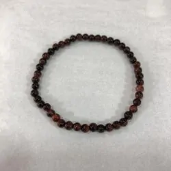 Bracelet Oeil de Taureau perle ronde 4mm | Pierres - Minéraux