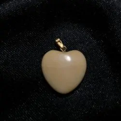 Pendentif Coeur Calcite Orange | Pendentifs en Minéraux | Dans les yeux de Gaïa